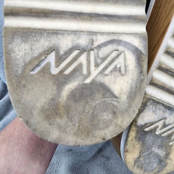 Naya Shoes Womens Size 7.5 Black Leather Open Toe Sandals - Picture 8 of 12